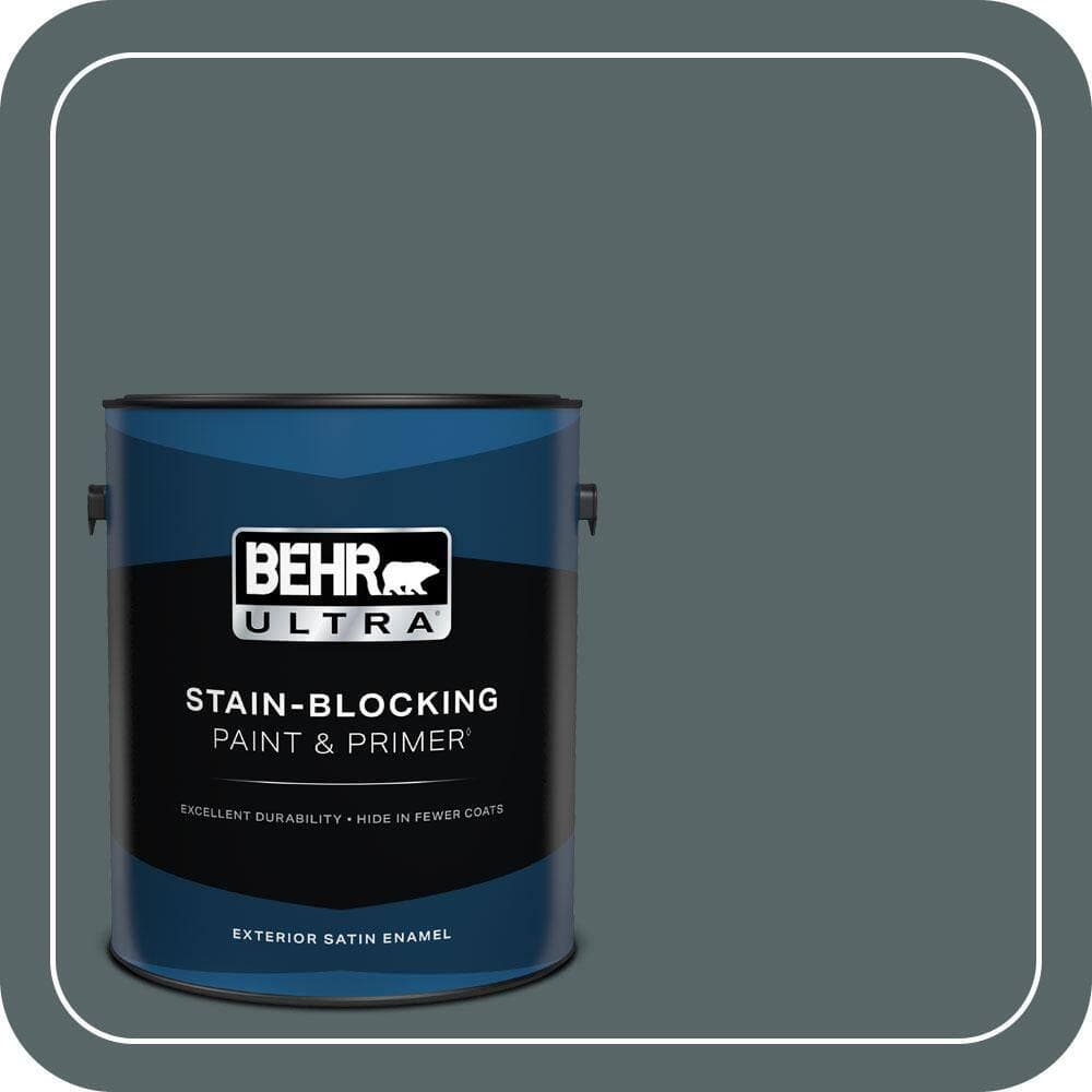 BEHR ULTRA 1 gal. #N440-6 Brooklyn Satin Enamel Exterior Paint & Primer