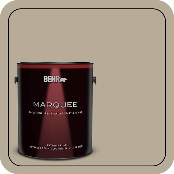 BEHR MARQUEE 1 gal. #N310-4 Desert Khaki Flat Exterior Paint & Primer (2)