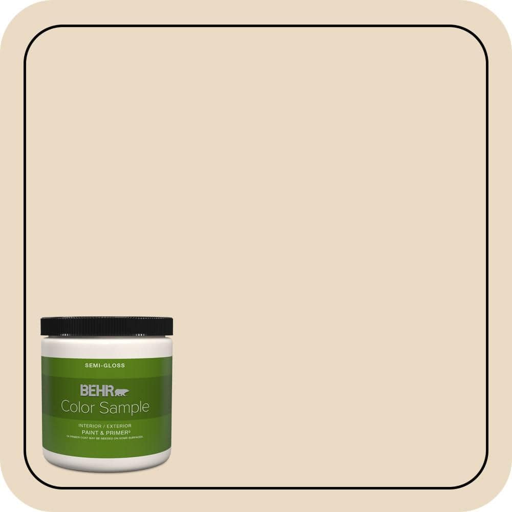 BEHR PREMIUM PLUS 8 oz. #MQ3-41 Moongaze Semi-Gloss Interior/Exterior Paint & Primer Color Sample