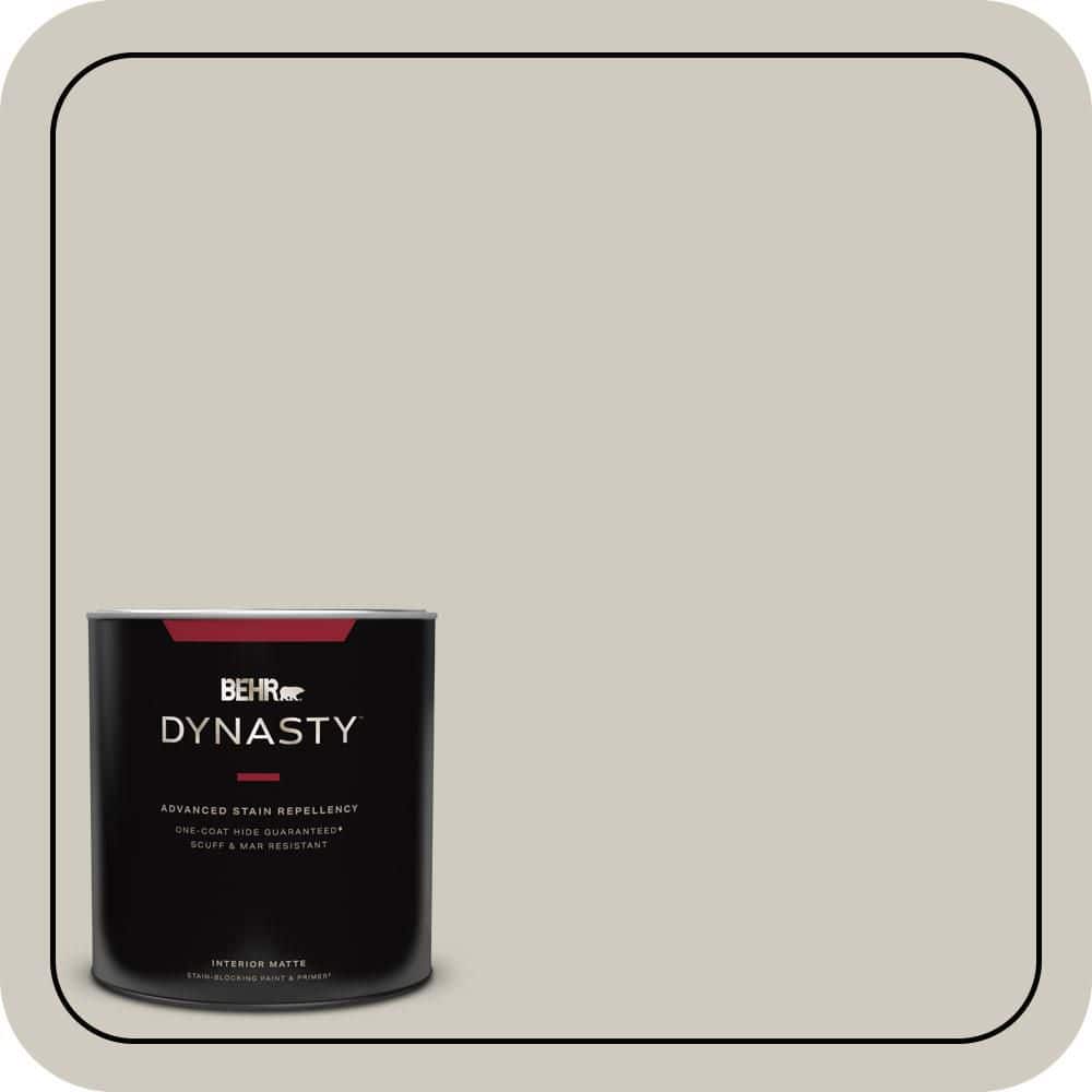 BEHR DYNASTY 1 qt. Designer Collection #DC-007 Tranquil Gray Matte Interior Stain-Blocking Paint & Primer