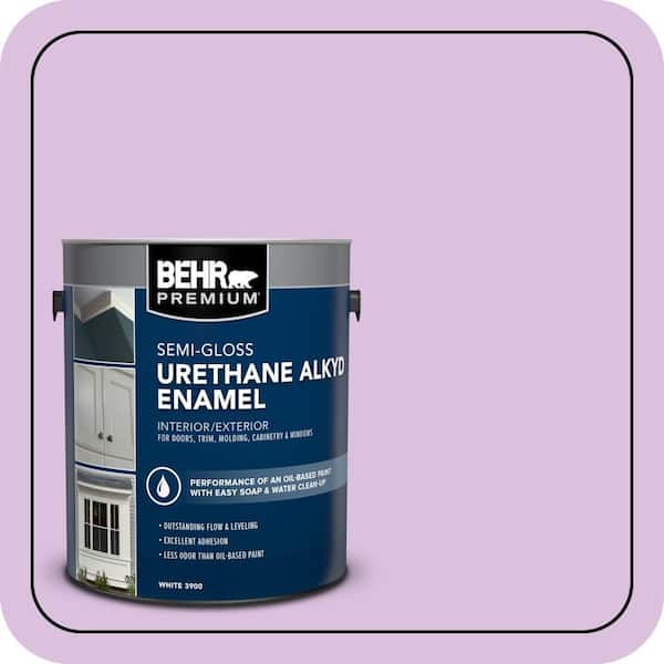BEHR PREMIUM 1 gal. #P100-3 Epiphany Urethane Alkyd Semi-Gloss Enamel Interior/Exterior Paint (2)