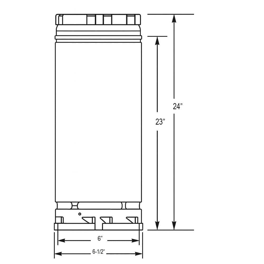American Metal Products Type B Gas Vent 6in. Diameter X 24in. Round Pipe Length (2)