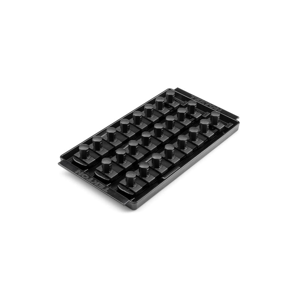 TEKTON 1/2 in. Drive 3-Rail Socket Organizer Set, Black (24-Tool)