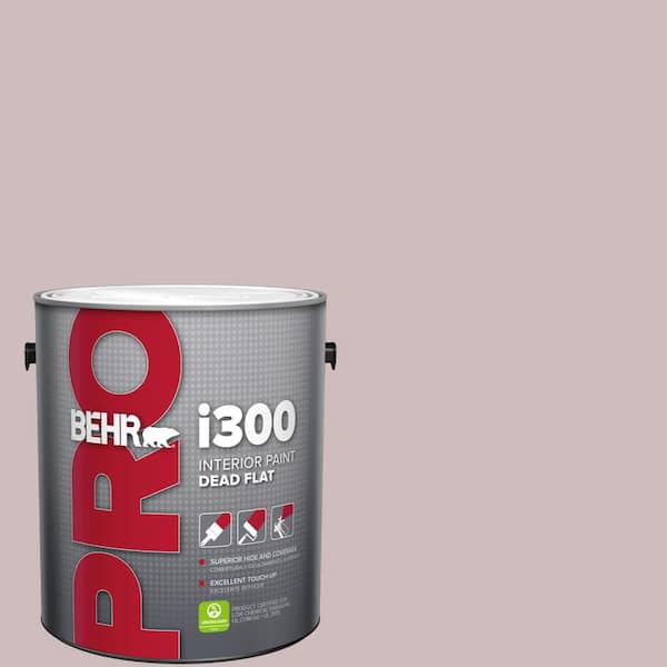BEHR PRO 1 gal. #N120-3 Mauve It Dead Flat Interior Paint (2)