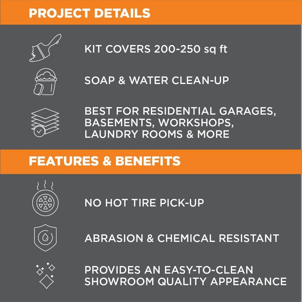 Rust-Oleum EpoxyShield 90 oz. Clear High-Gloss 2-Part Epoxy Interior Low VOC Premium Concrete Garage Floor Paint Top Coat Kit (3)