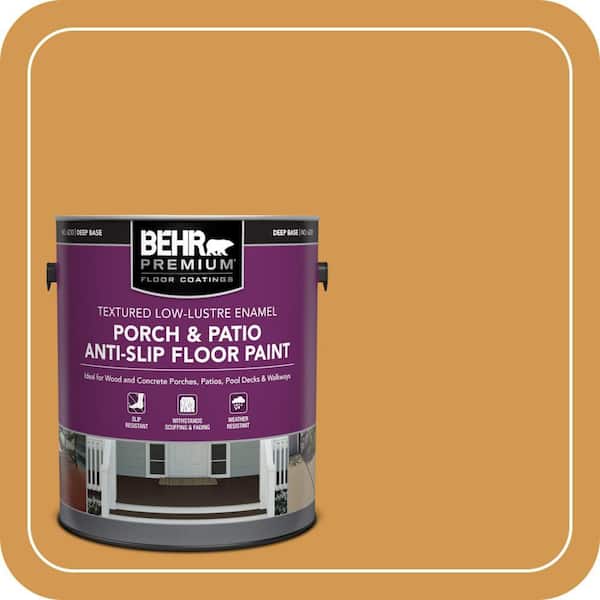 BEHR PREMIUM 1 gal. #PPU6-02 Saffron Strands Textured Low-Lustre Enamel Interior/Exterior Porch and Patio Anti-Slip Floor Paint (2)
