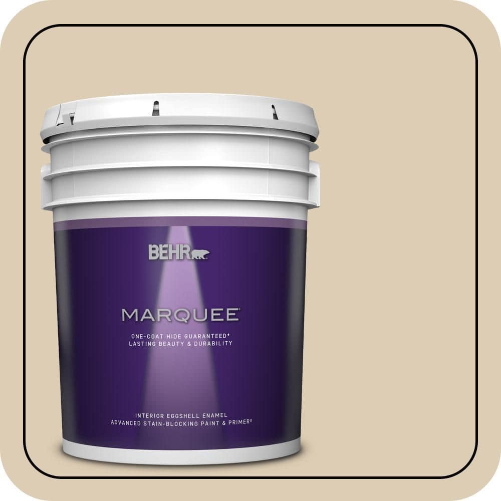 BEHR MARQUEE 5 gal. #QE-27 Estate Limestone Eggshell Enamel Interior Paint & Primer