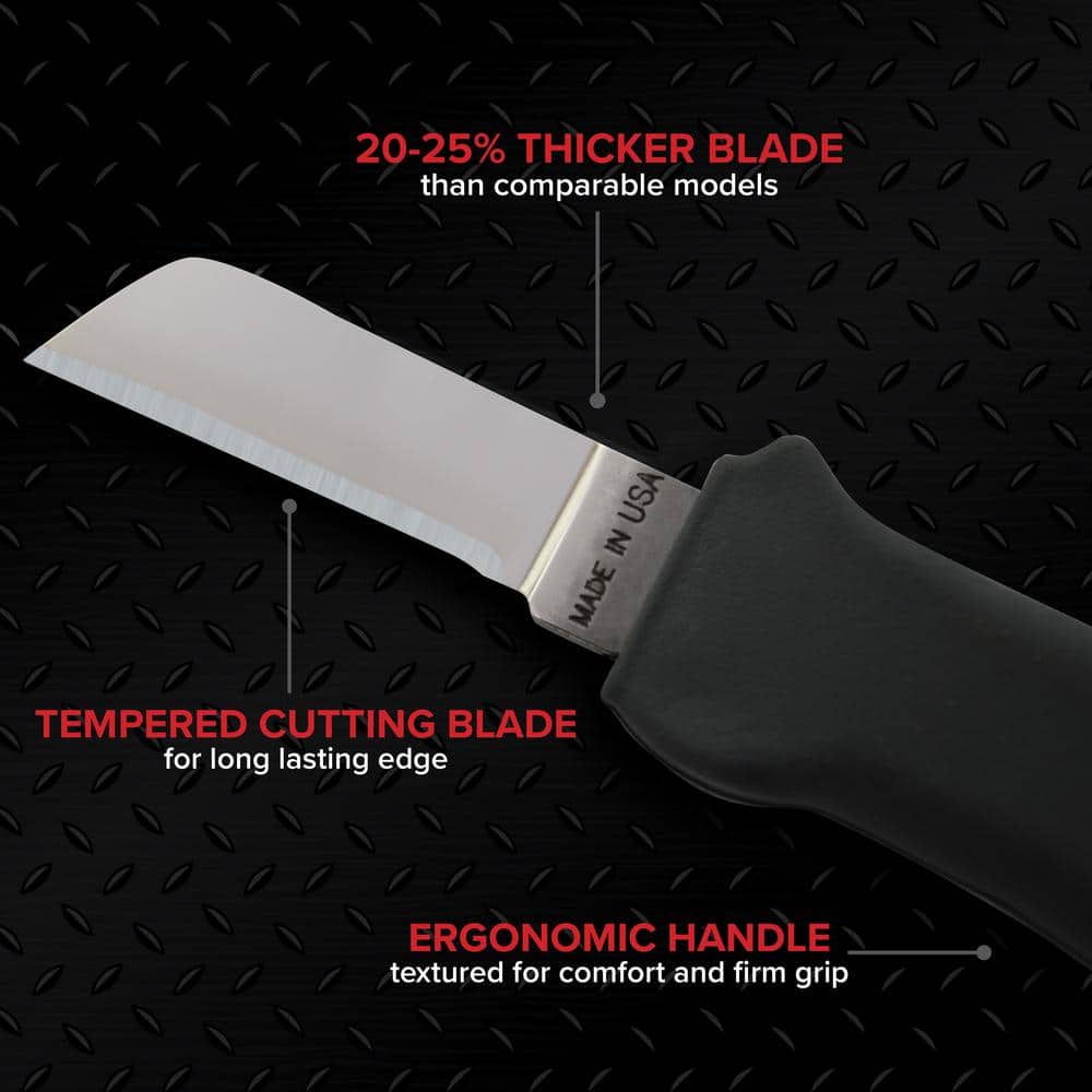 Jameson Cable Splicers Knife, 6-1/4 in. with 1-1/2 in. blade, Ergonomic Handle (3)