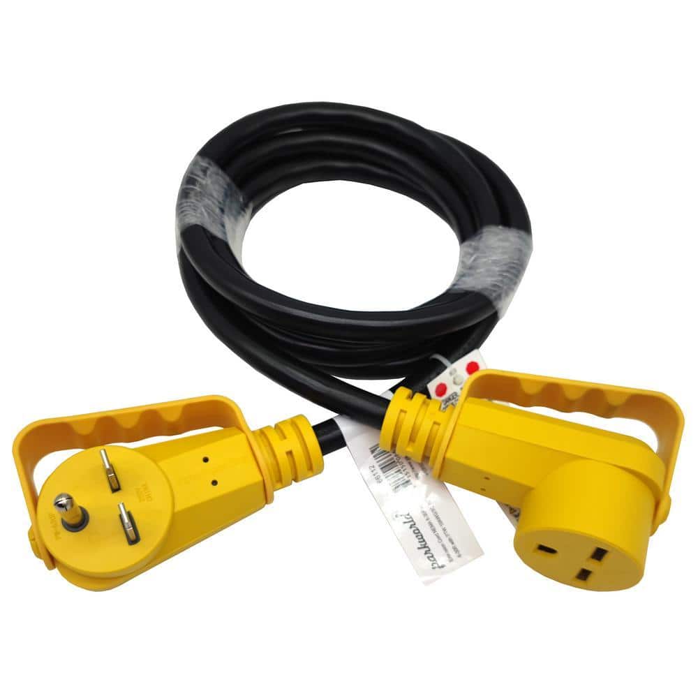parkworld 15 ft. 10/3 30 Amp 250-Volt Indoor/Outdoor NEMA 6-30 Heater/Industrial Extension Cord with Handle and Lighted End, Black (1)