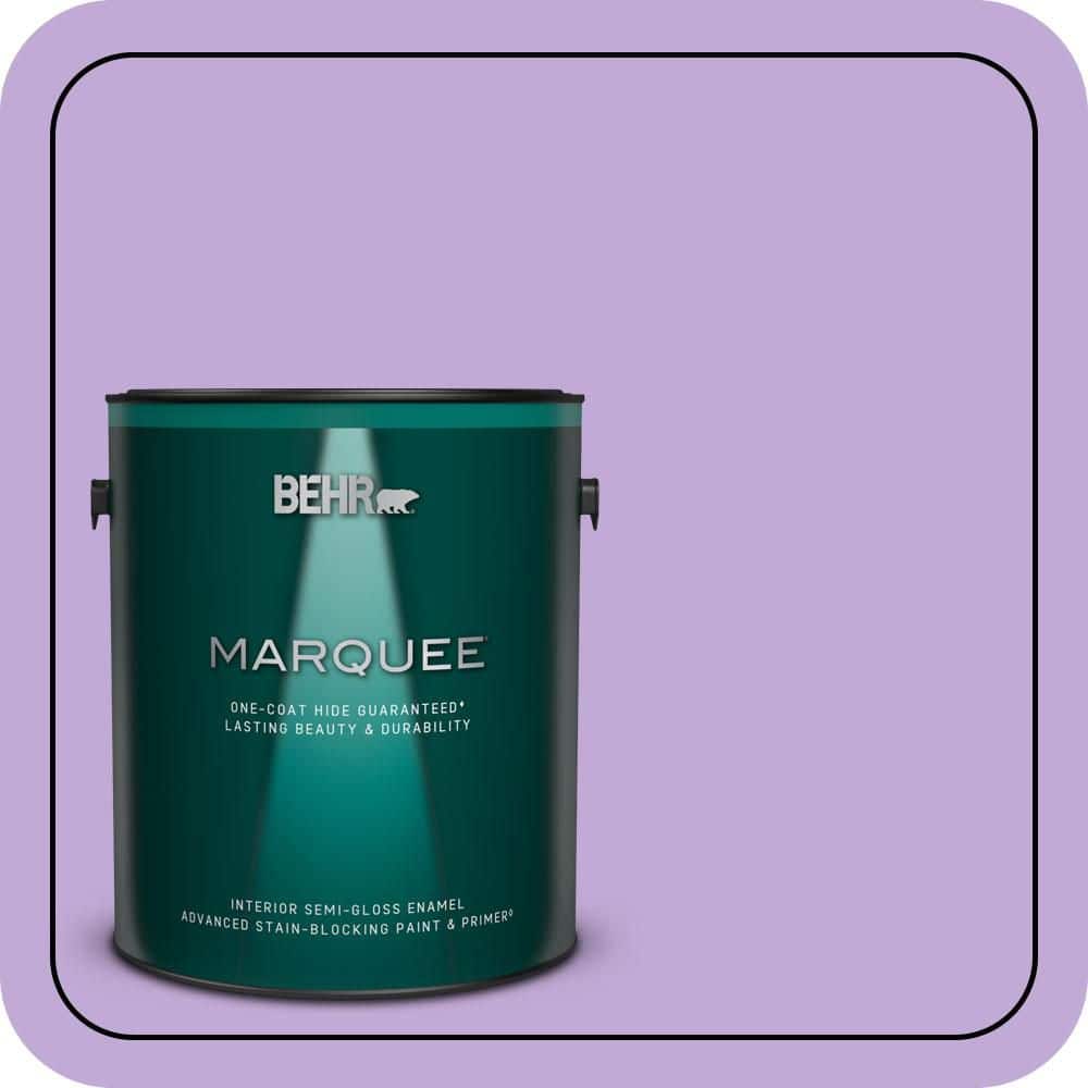 BEHR MARQUEE 1 gal. #MQ4-59 Purple Gladiola One-Coat Hide Semi-Gloss Enamel Interior Paint & Primer