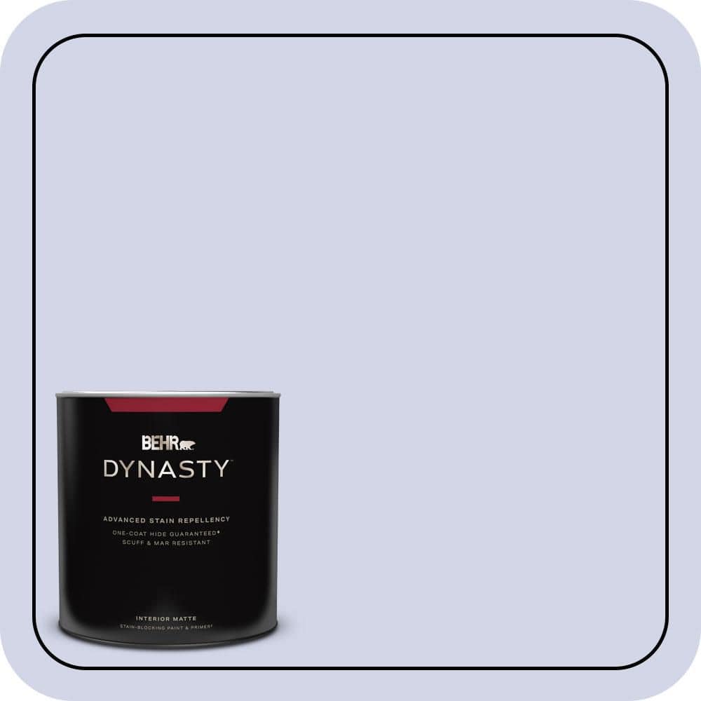 BEHR DYNASTY 1 qt. #T12-17 Violet Water Matte Interior Stain-Blocking Paint & Primer