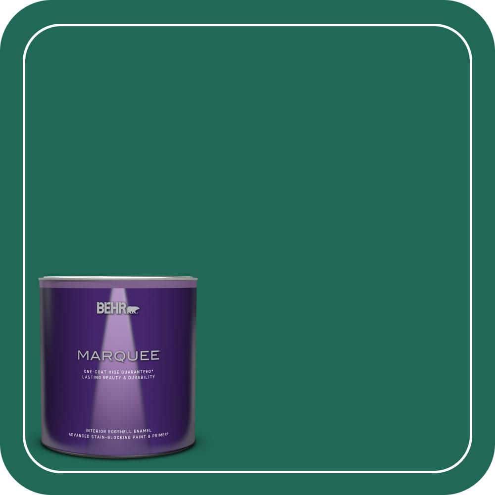 BEHR MARQUEE 1 qt. #S-H-480 Forest Rain Eggshell Enamel Interior Paint & Primer