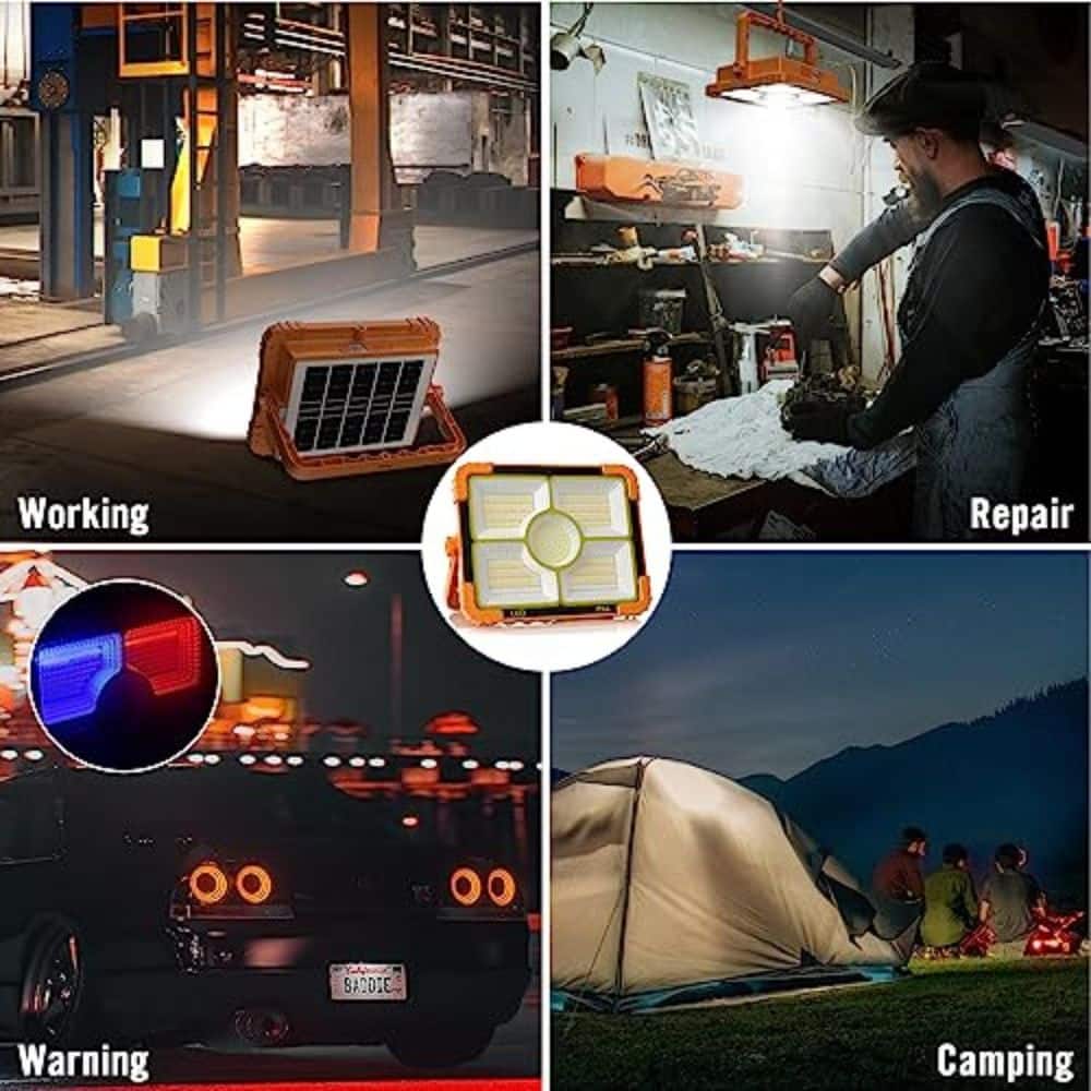 BeamBox 100-Watt 110-Volt 10000 Lumen LED Work Light, Solar Rechargeable Magnetic Flood Light with 5 Modes (3)