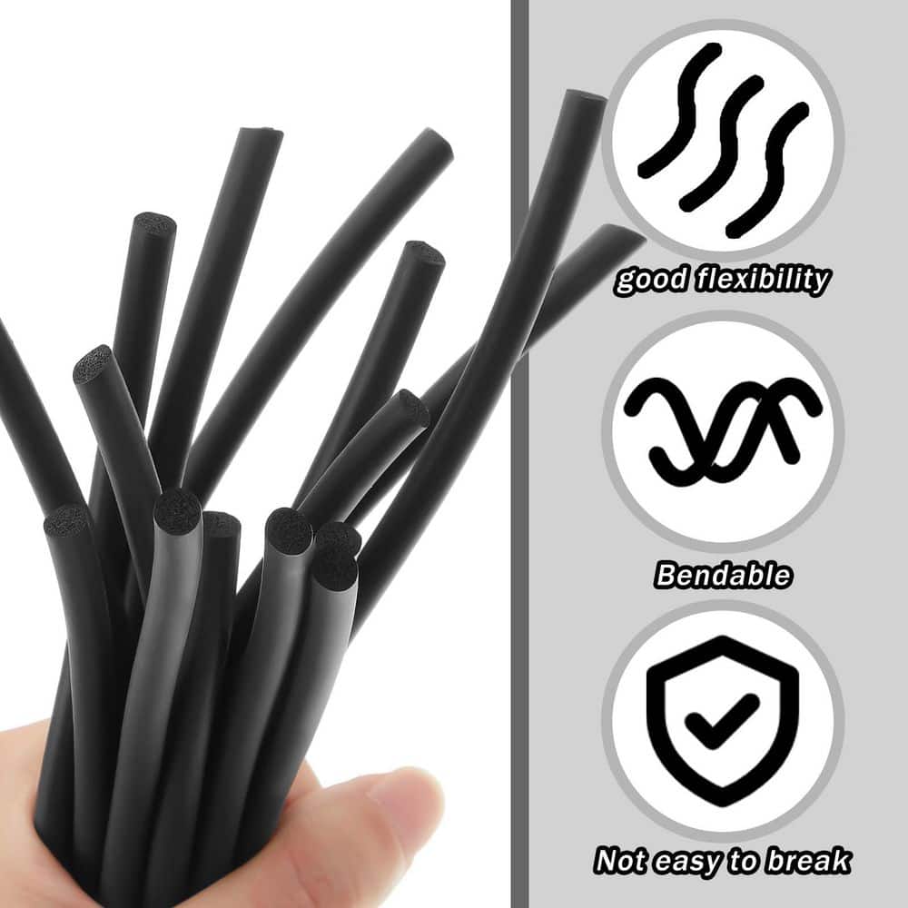 xinyoec Backer Rod Foam Rubber Caulk Saver Concrete Expansion Joint Filler Weather Strip Seal for Gaps and Joints (3)