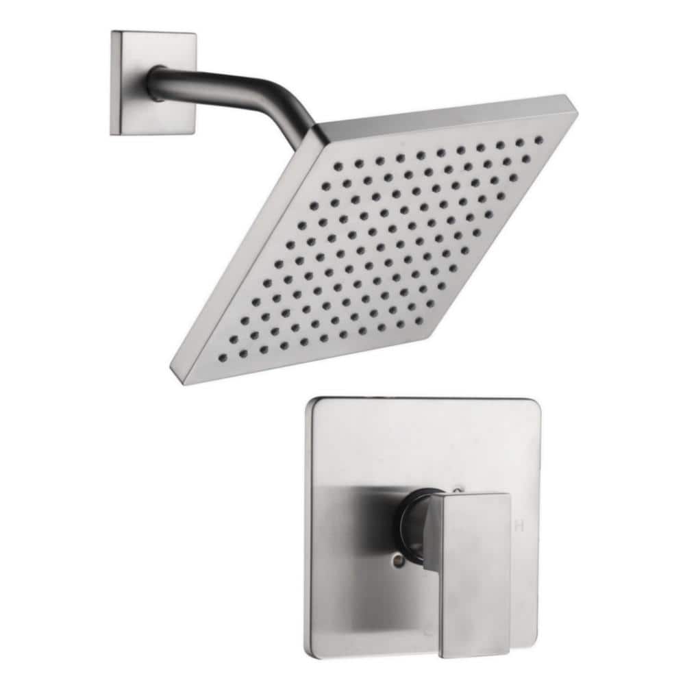 Ultra Faucets Icon Single-Handle 1-Spray Shower Faucet 1.8 GPM with Pressure Balance, Anti Scald in. Brushed Nickel (Valve Included)