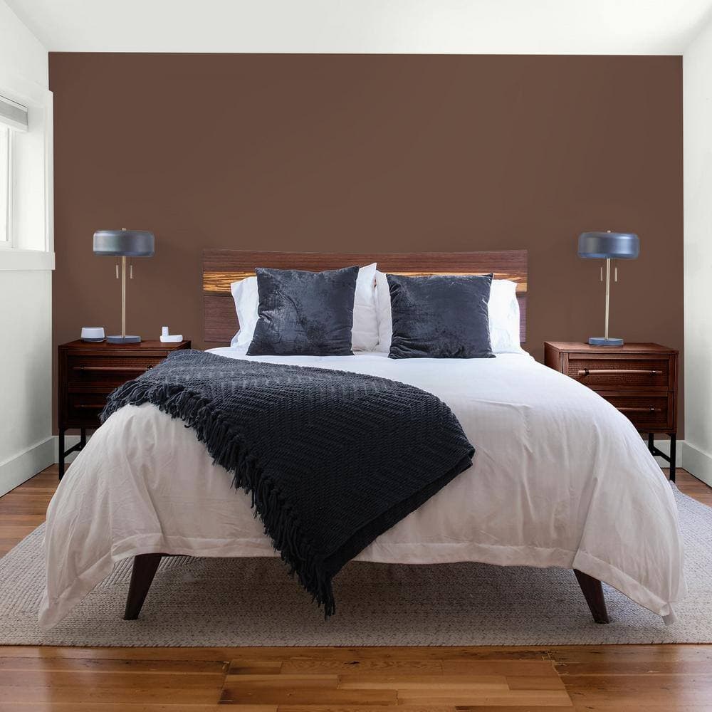 Glidden Diamond 1 gal. PPG1073-7 Fudge Flat Interior Paint with Primer (4)