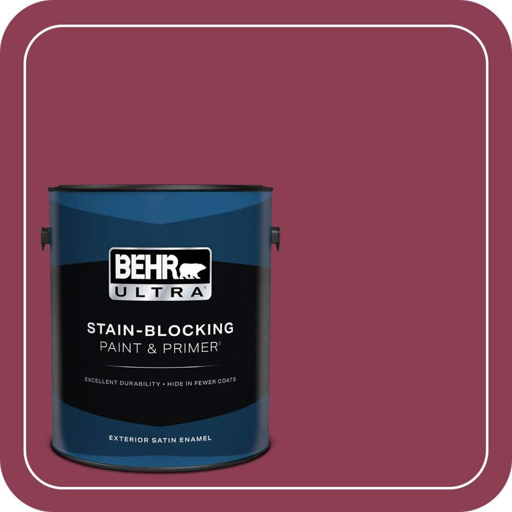 BEHR ULTRA 1 gal. #T15-1 Liaison Satin Enamel Exterior Paint & Primer