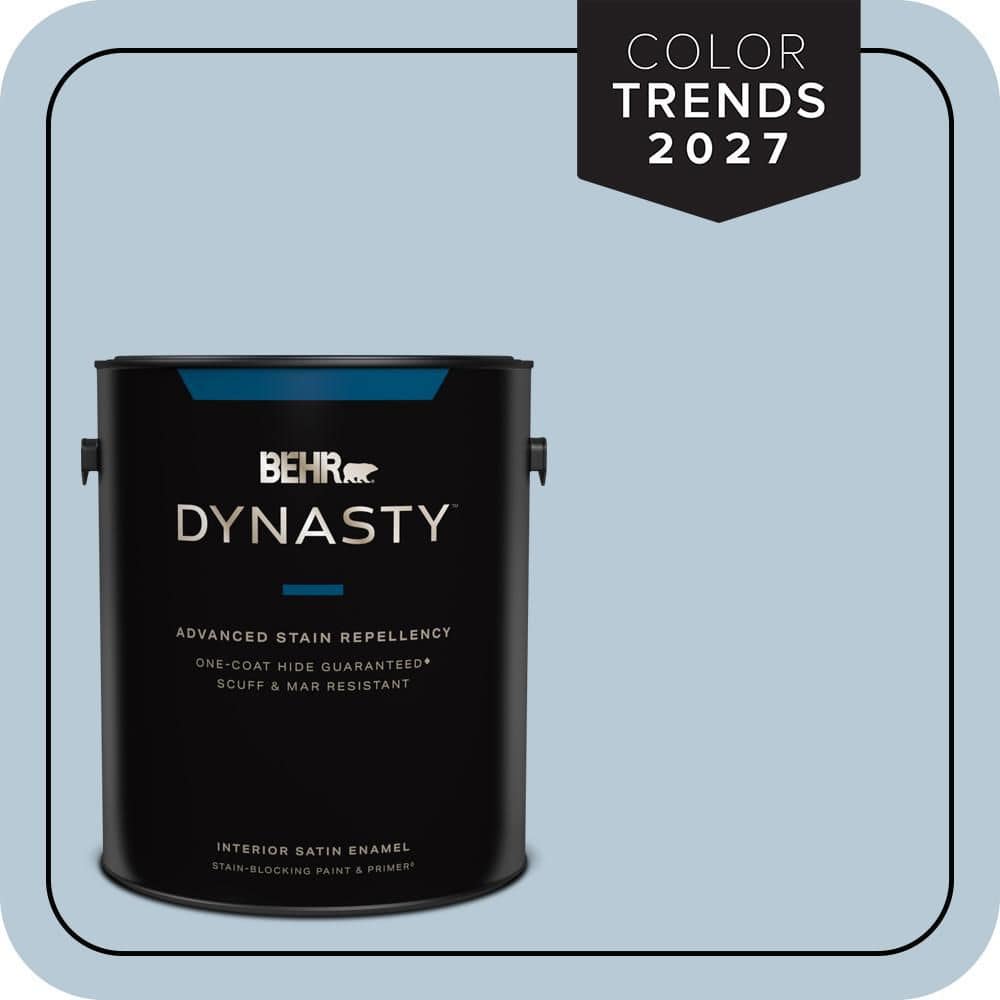 BEHR DYNASTY 1 gal. #PPU14-15 Denim Light Satin Enamel Interior Stain-Blocking Paint and Primer