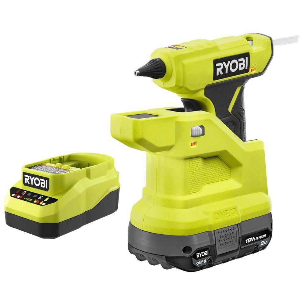 RYOBI ONE+ 18V Cordless Compact Glue Gun Kit with Battery and Charger