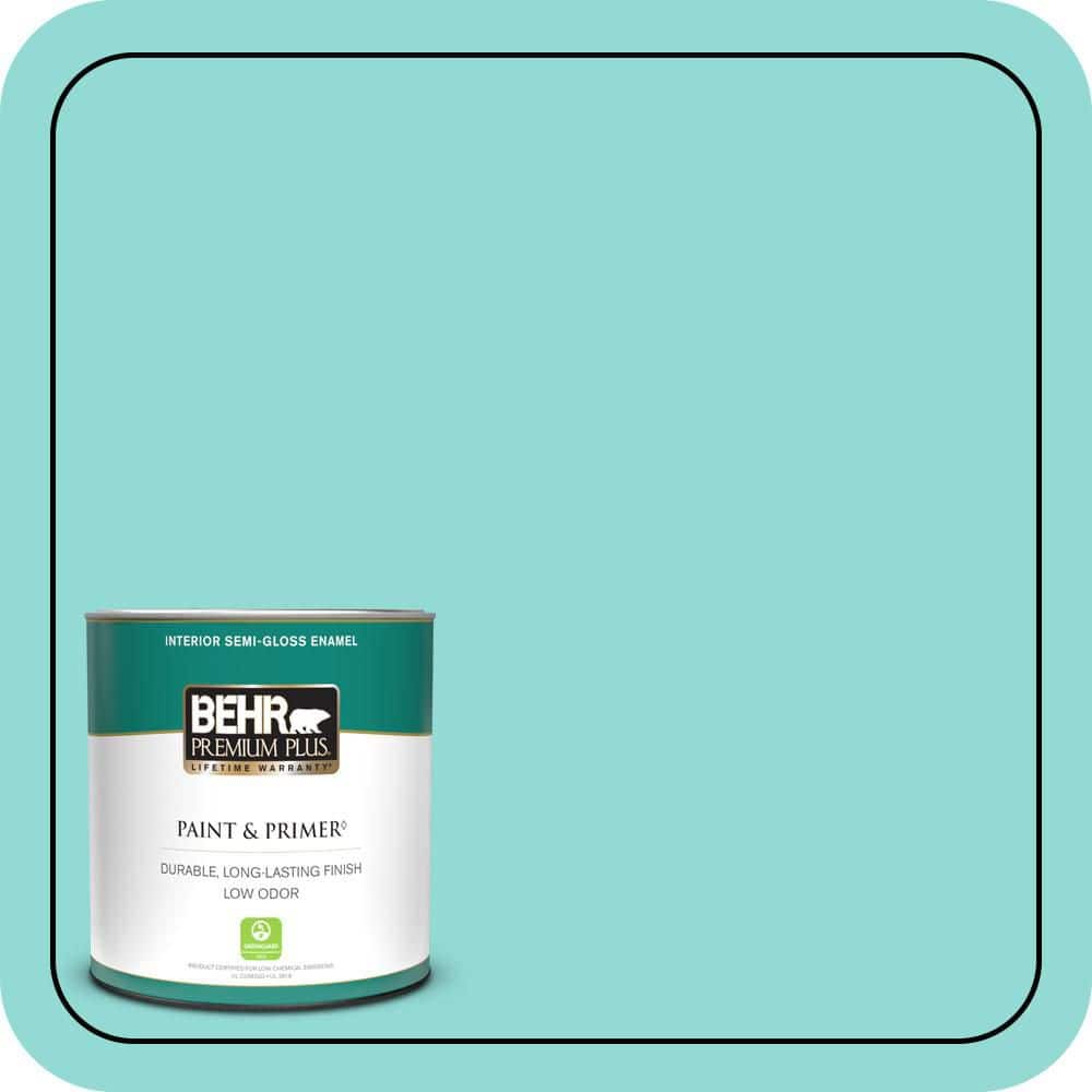 BEHR PREMIUM PLUS 1 qt. #490A-3 Sweet Rhapsody Semi-Gloss Enamel Low Odor Interior Paint & Primer