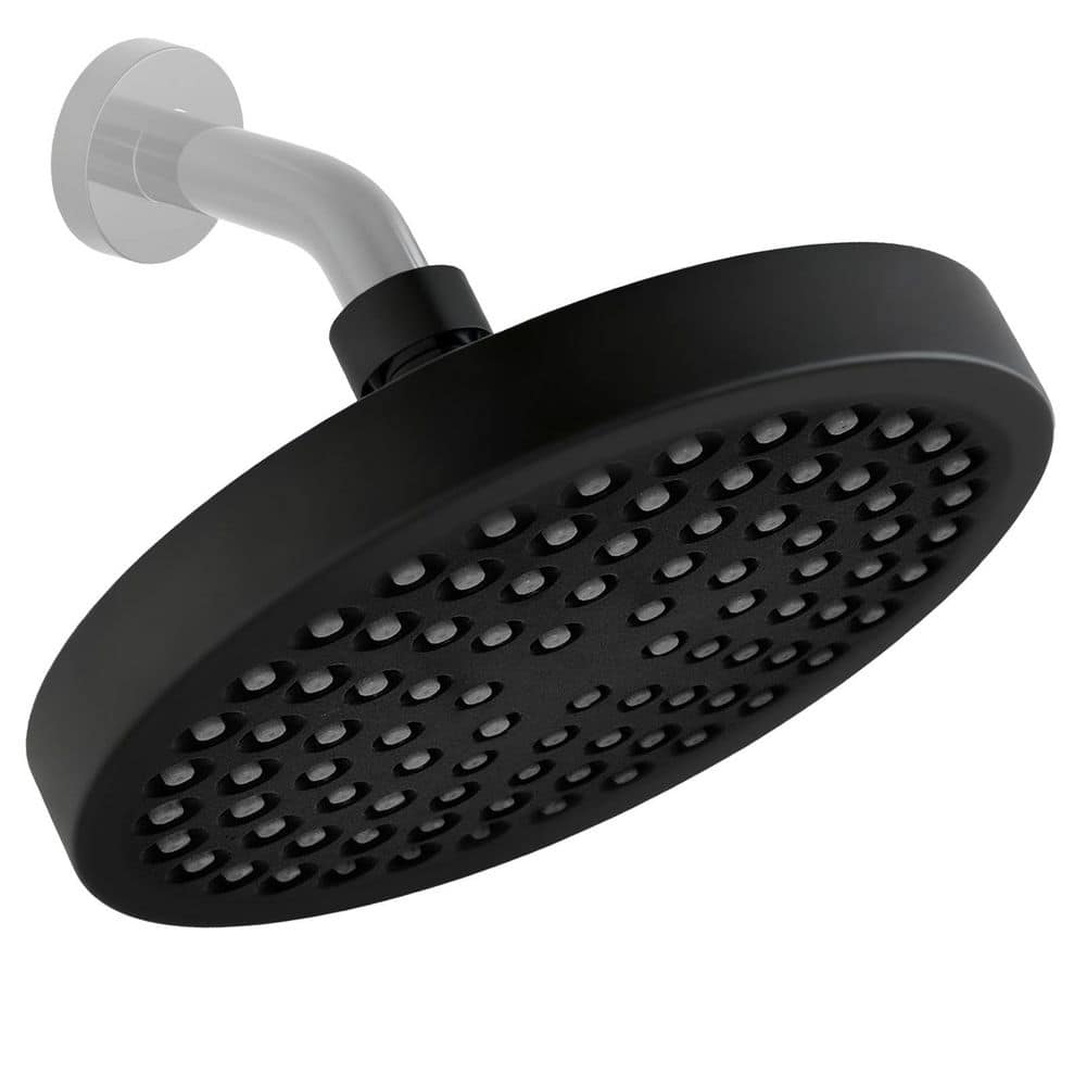 Wudkey 1-Piecee Round High Pressure Shower Head Included Anti-Clogging Silicone Nozzles Adjustable Replacement (1)