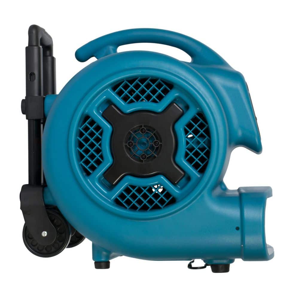 XPOWER 3/4 HP 3200 CFM 3 Speed Air Mover Carpet Dryer Floor Fan Blower with Telescopic Handle and Wheels (2)