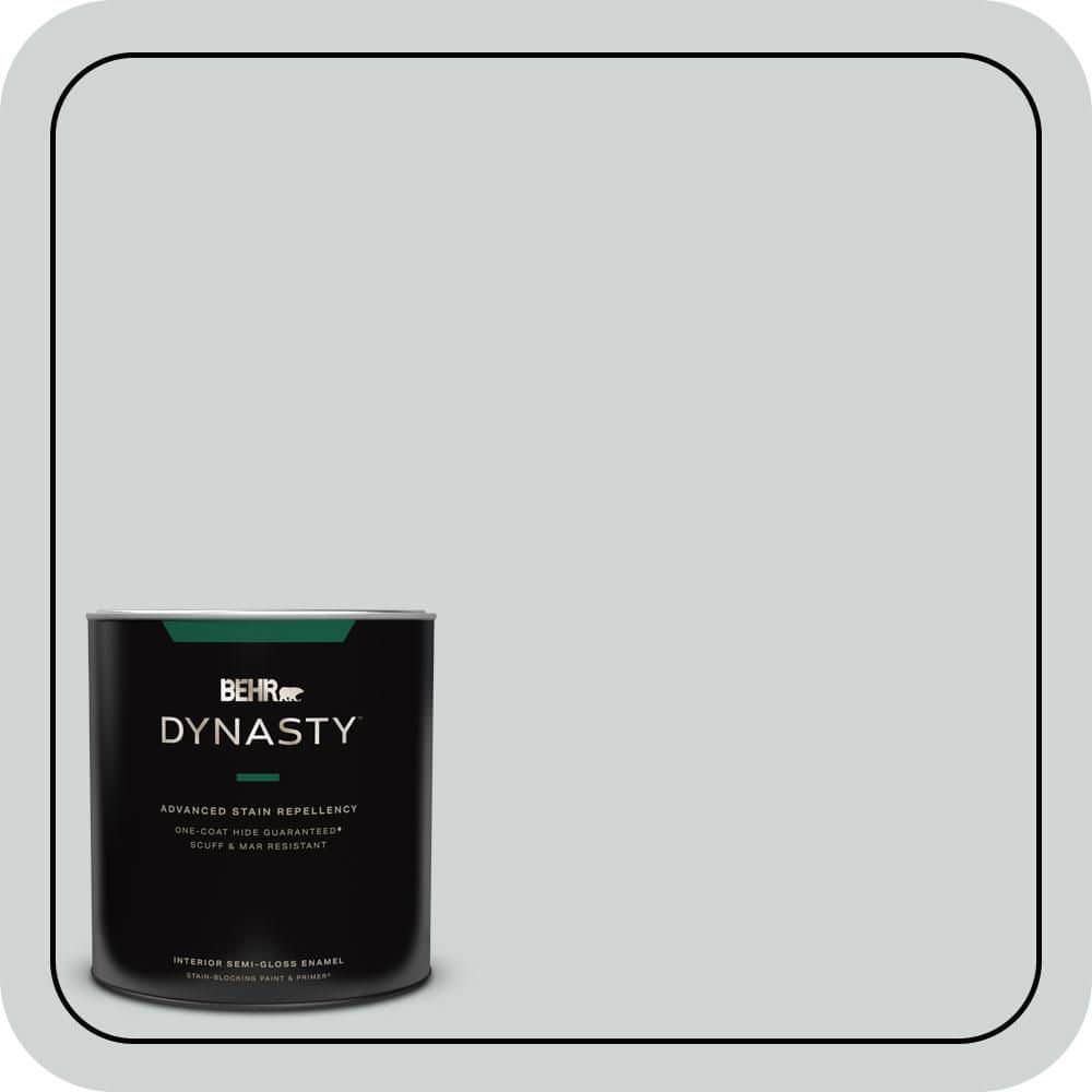 BEHR DYNASTY 1 qt. #N450-1 Evaporation Semi-Gloss Enamel Interior Stain-Blocking Paint & Primer