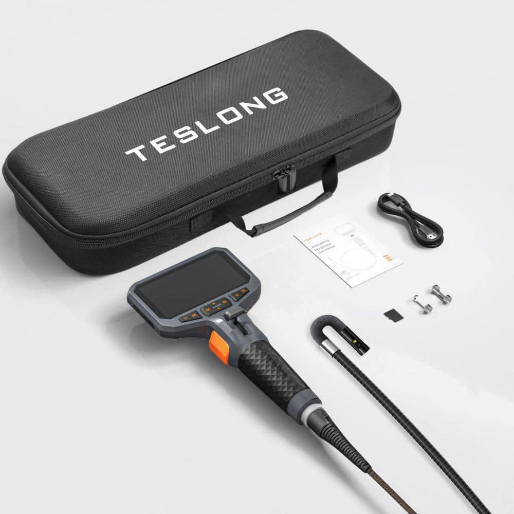 Teslong TD450s Articulating Dual Lens Inspection Camera 3000 mAh Battery 1.5m(5 ft.) Probe 8.5mm 0.33 in.) Diameter Sewer Camera (2)