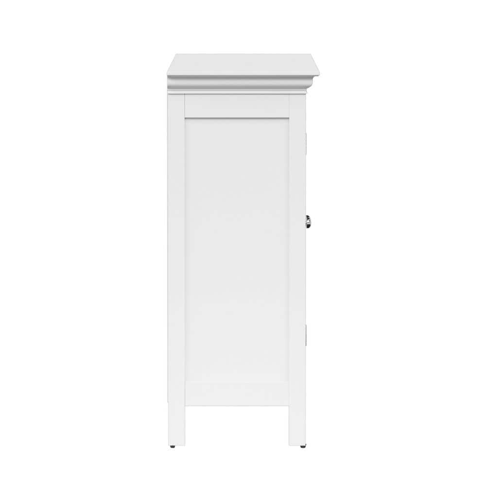 Teamson Home Stratford 13 in. W x 26 in. D x 34 in. H White Bathroom Freestanding Linen Cabinet with 2-Shelves in White (2)