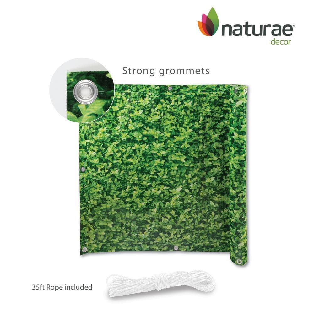 NATURAE DECOR 2.8 ft PRIVACY BALCONY 34" x 180" SCREEN FOLIAGE PRINT (3)