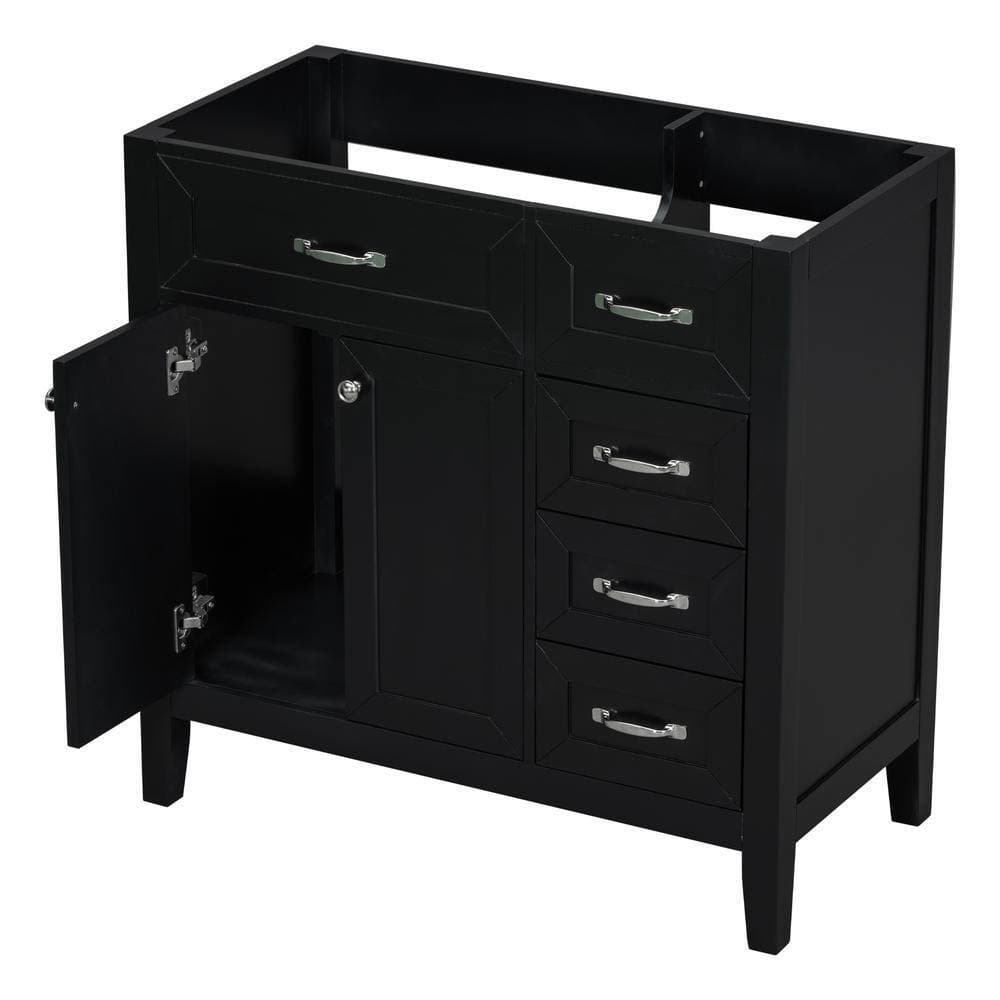 Nestfair 35.5 in. W 17.7 in. D 35 in. H Bath Vanity Cabinet without Top (3)