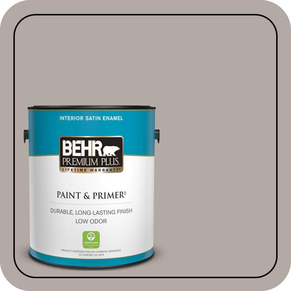 BEHR PREMIUM PLUS 1 gal. #N140-3 Metropolis Satin Enamel Low Odor Interior Paint & Primer (1)