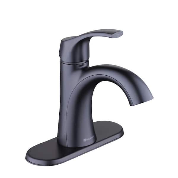 Glacier Bay Arnette Single Handle Single Hole Bathroom Faucet in Matte Black