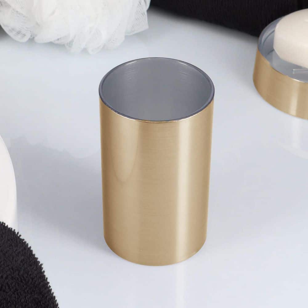 EVIDECO French home goods Golden Bath Water Tumbler and Toothbrush Holder PS (2)