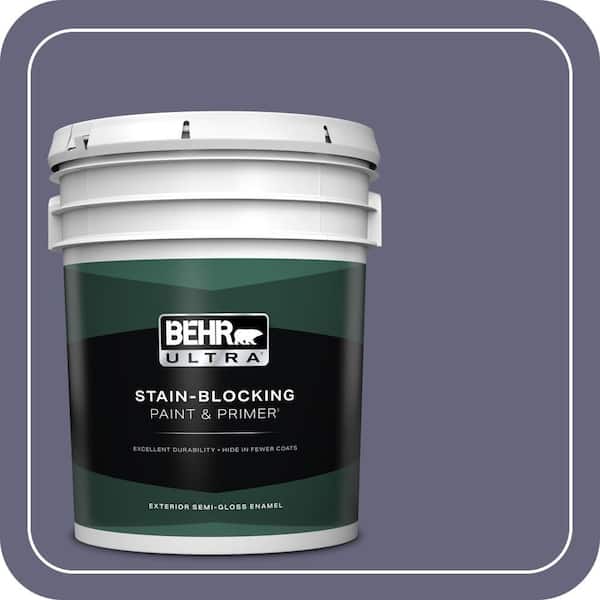 BEHR ULTRA 5 gal. #640F-6 Enchanted Evening Semi-Gloss Enamel Exterior Paint & Primer (2)