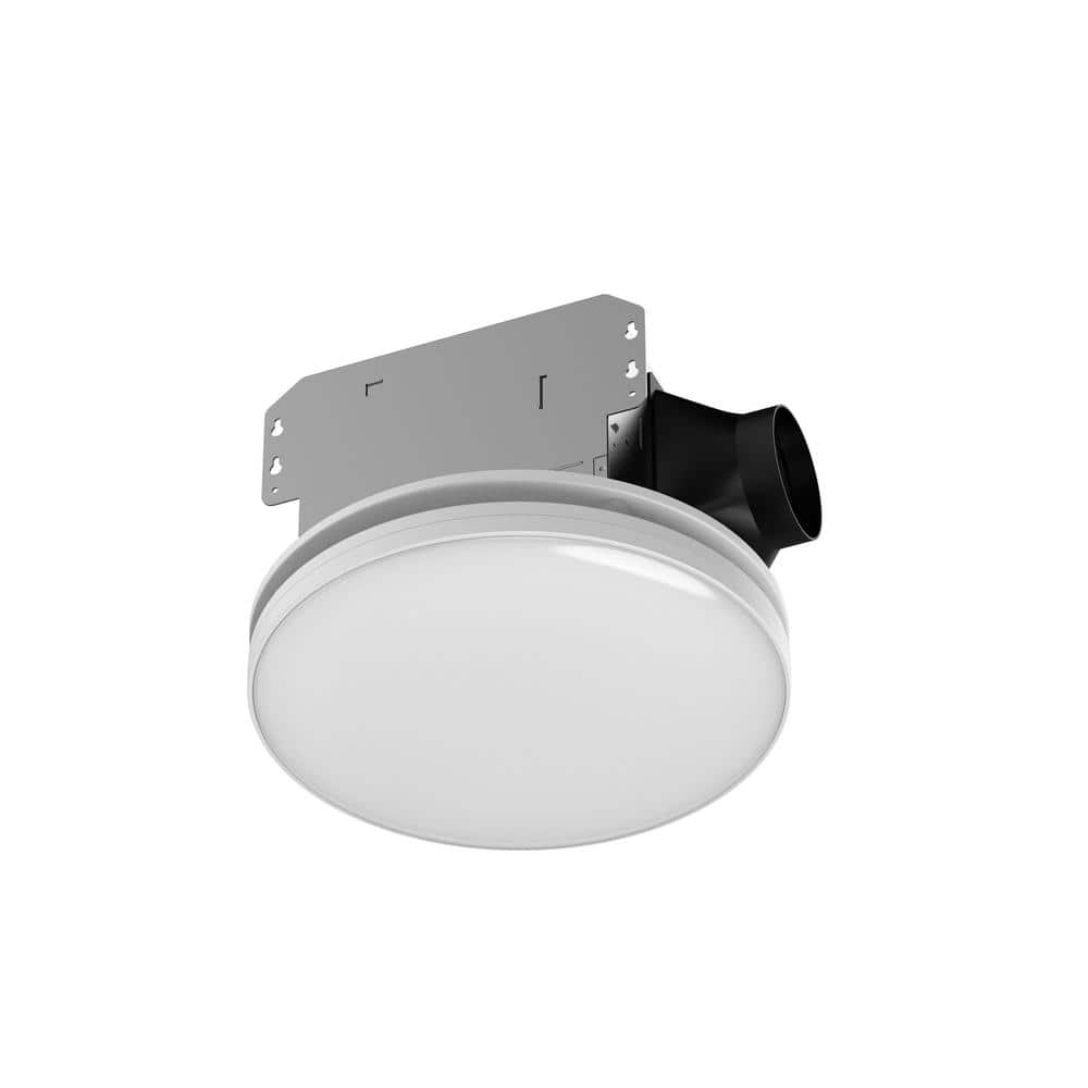 Commercial Electric 80 /110 CFM Ceiling/Wall Mount Roomside Installation Round Bathroom Exhaust Fan with LED,Night Light and Humidity Sensor (1)