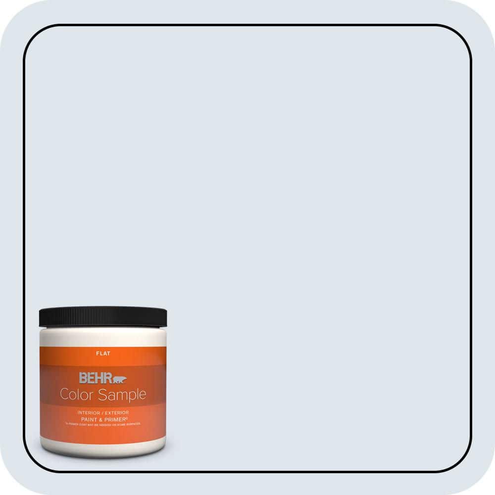 BEHR PREMIUM PLUS 8 oz. #580A-1 Fog Flat Interior/Exterior Paint & Primer Color Sample