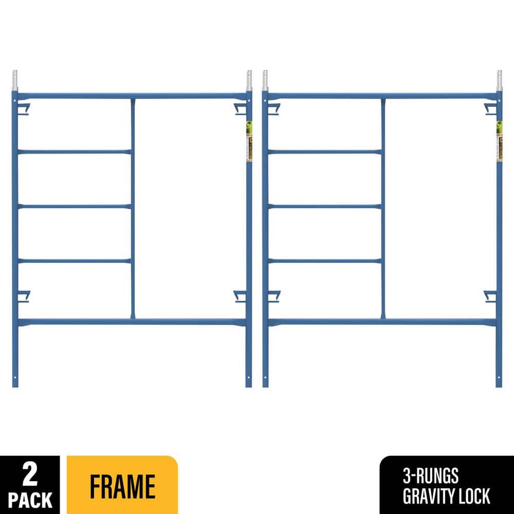 MetalTech Saferstack Series 76 in. Blue Standard Mason Scaffold Frame