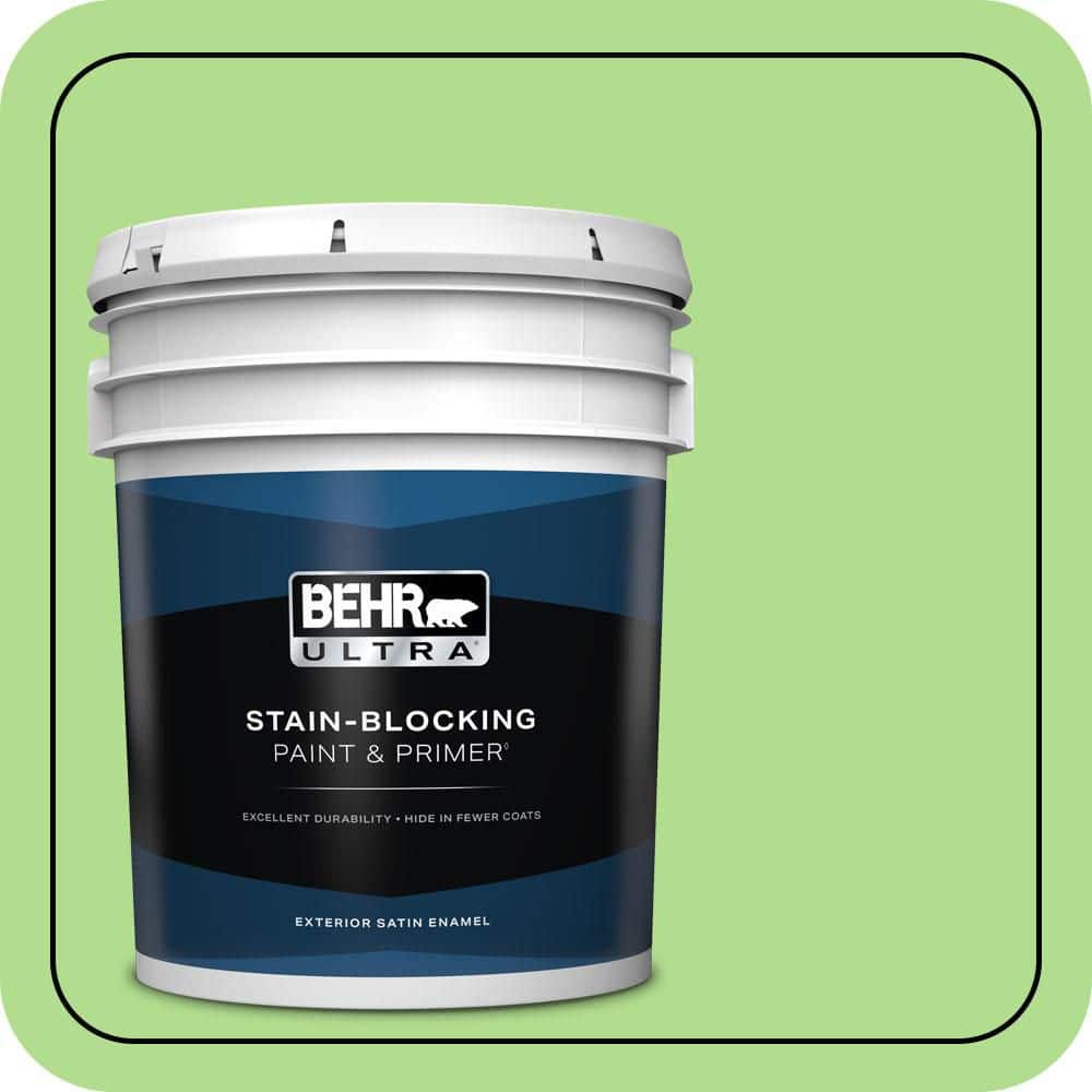 BEHR ULTRA 5 gal. #MQ4-46 Early Spring Satin Enamel Exterior Paint & Primer