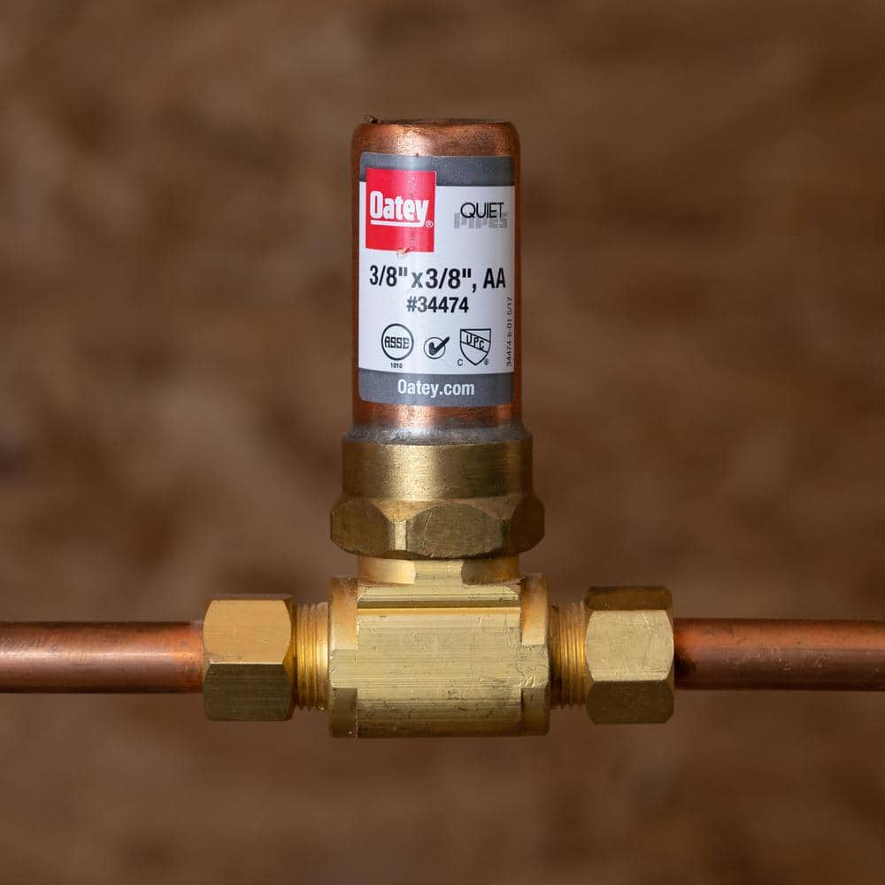 Oatey Quiet Pipes 3/8 in. O.D. Brass Compression Tee AA Hammer Arrestor (2)