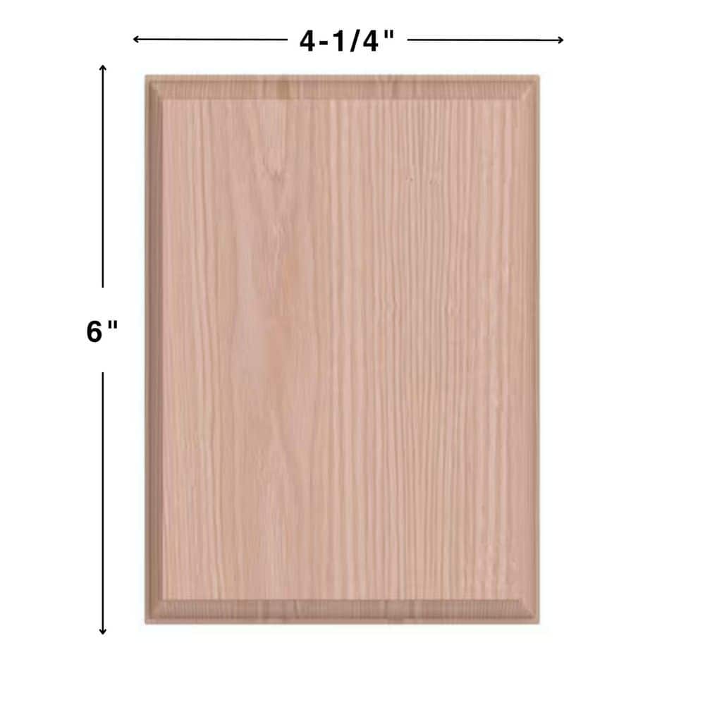 EVERMARK Stair Parts 7327 4-1/4 in. x 6 in. Unfinished Red Oak Craftsman Rosette Handrail Fitting (2)