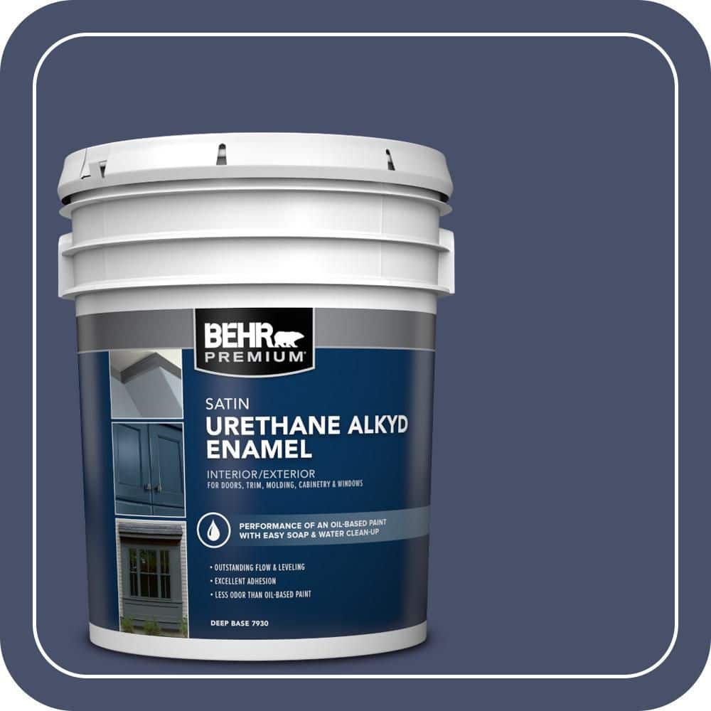 BEHR PREMIUM 5 gal. #PPU15-18 Vintage Velvet Urethane Alkyd Satin Enamel Interior/Exterior Paint