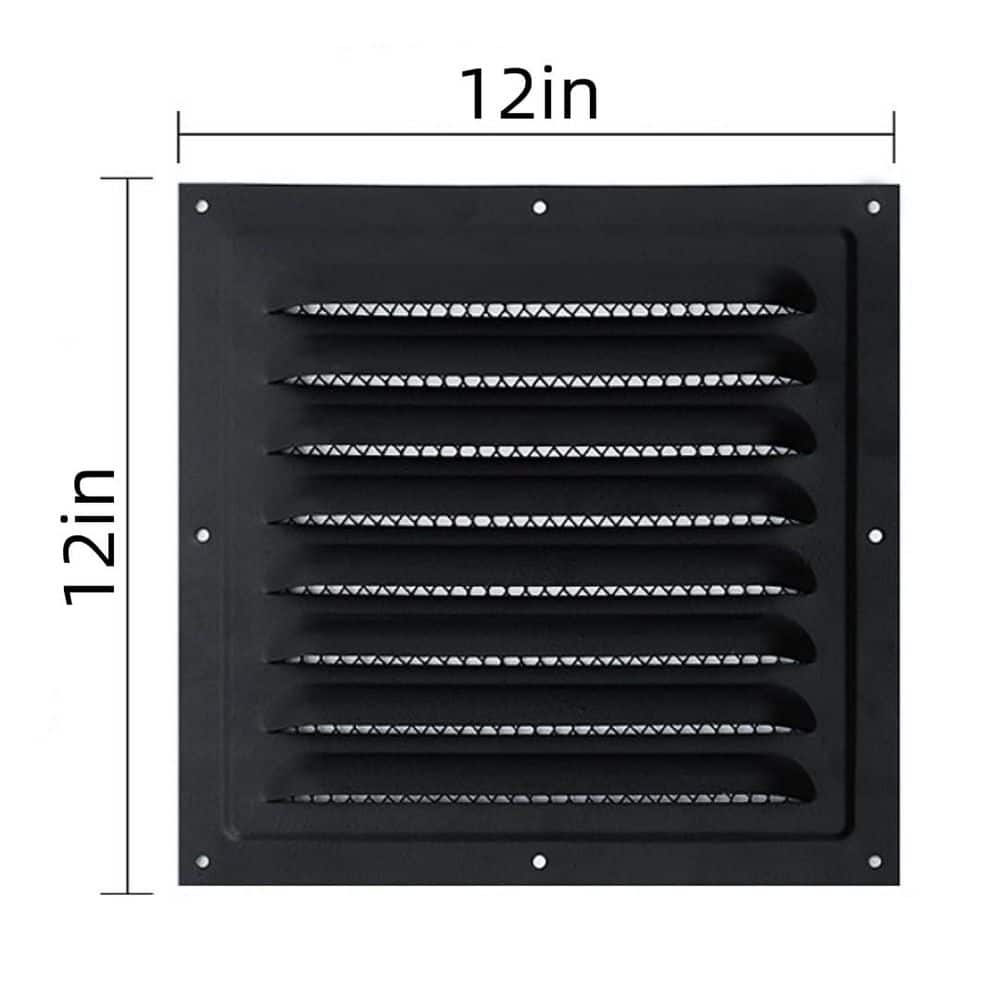xinyoec 2-Pack Attic Vent, Aluminum Wall Vent, Metal Shed Vent, Square Vent, Louver Vent Grille, Built-in Insect Screen (2)