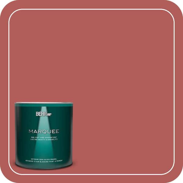 BEHR PREMIUM PLUS #160D-6 Pottery Red Enamel Low Odor & Primer (4)