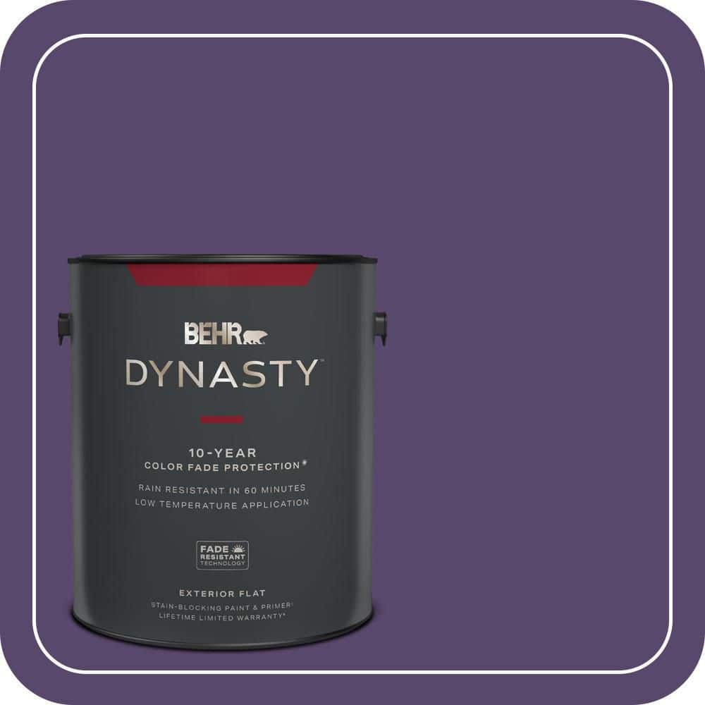 BEHR DYNASTY 1 gal. #P570-7 Proper Purple Flat Exterior Stain-Blocking Paint & Primer