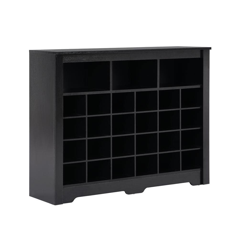 Unbranded 45.2 in. W 12.9 in. D 35 in. H Linen Cabinet Shoe Cabinet with 24-Cube Storage Organizer