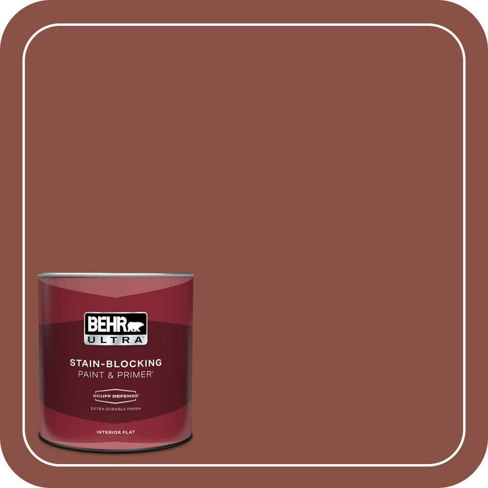 BEHR ULTRA 1 qt. #PPU2-18 Spice Extra Durable Flat Interior Paint & Primer