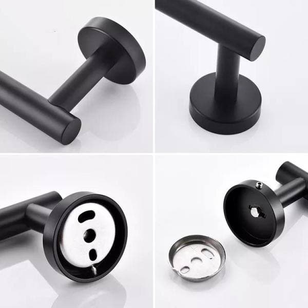 FORCLOVER 4 Pieces Wall Mounted Stainless Steel Towel Rack (4)