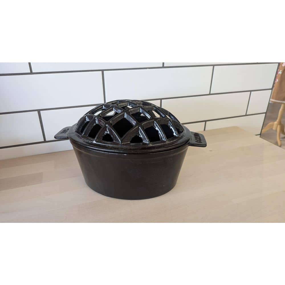 Evergreen Enterprises 2.5 qt. Cast Iron Lattice Wood Stove Steamer