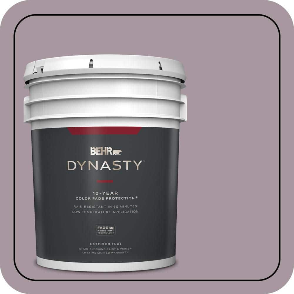 BEHR DYNASTY 5 gal. #N110-3 Fig Preserves Flat Exterior Stain-Blocking Paint & Primer